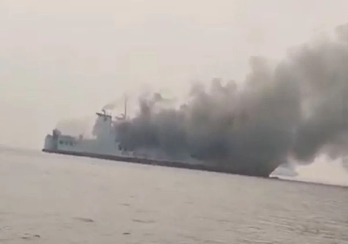 kebakaran kapal Merak